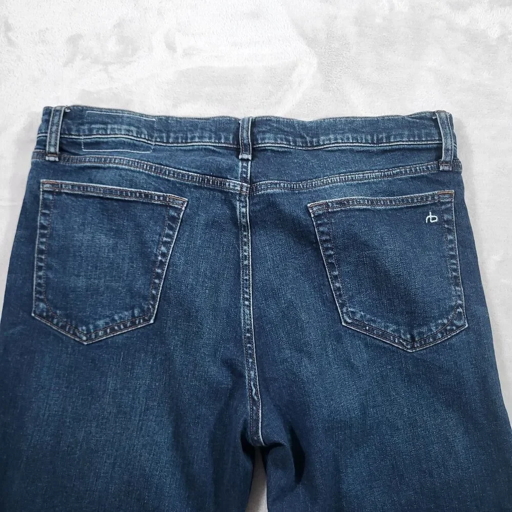 Rag & Bone Fit 2 Slim Mens Jeans 36x32 Cole Wash Dark Blue Stretch Denim Pants